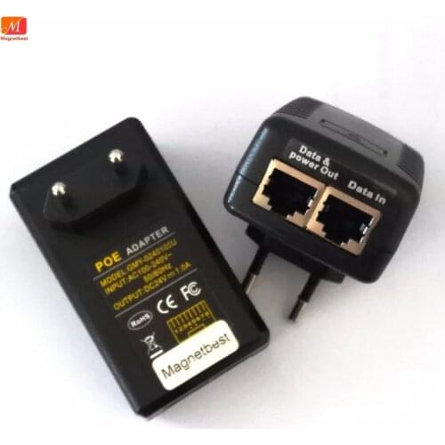 2PCS High Quality DC POE Adapter 24V 1A Wall Plug POE Injector Ethernet Adapter IP Phone / Camera EU US Power Supply Charger