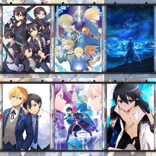 Full Square Round Diamond Painting Sword Art Online Anime Diamond Embroidery Mosaic Cross Stitch Kits Kids Room Decoration