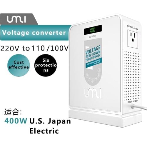 UMI 500w Travel 220v to 110v Step Down High Voltage Electrical Power Transformer Converter For American Appliances using in Aisa