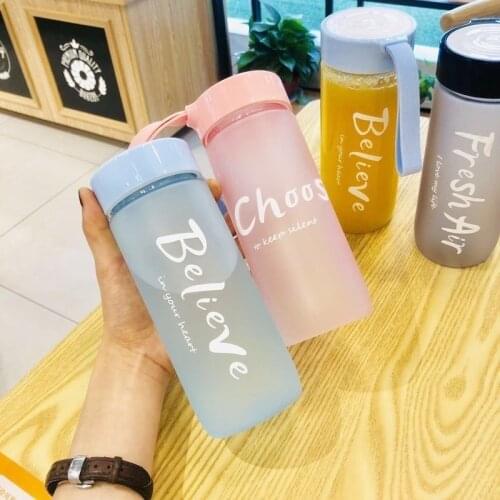 Portable Plastic Cup Creative Gift Water Cup Children Student Cup Advertising Wheat Cup Sports Fruit Lemon Juice Drinking Bottle