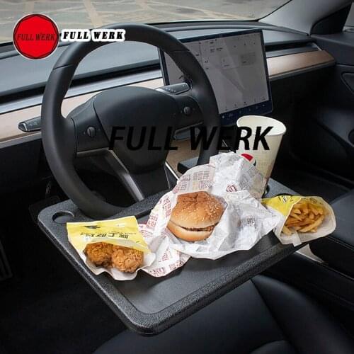 1pc ABS Car Steering Wheel Tray Dinner Plate Table Board Computer Desk Workbench Suitable for Tesla Model 3 S X Y Accessories