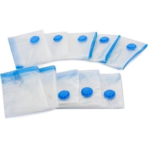 For Home Vacuum Bag For Clothes Storage Bag With Transparent Border Valve Collapsible Compressed Organizer Save Space Seal 20pcs