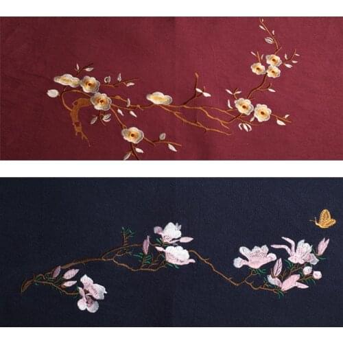 Green/red/blue Chinese embroidered cotton linen tea mat Zen style tea curtain tea mat tea ceremony flower table runner table mat
