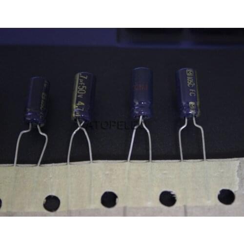10pcs FC Series 4.7uF/50V Electrolytic Capacitors Hi-Fi Audio 105 Deg.C