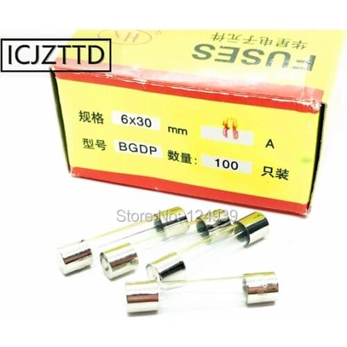 10PCS 250V 0.5A 1A 2A 3A 4A 5A 6A 7A 8A 10A 12A 15A 20A 6.3A F1A 6*30 6x30 6MM*30MM 6*30mm Fast Blow Glass Fuses Assorted Kit