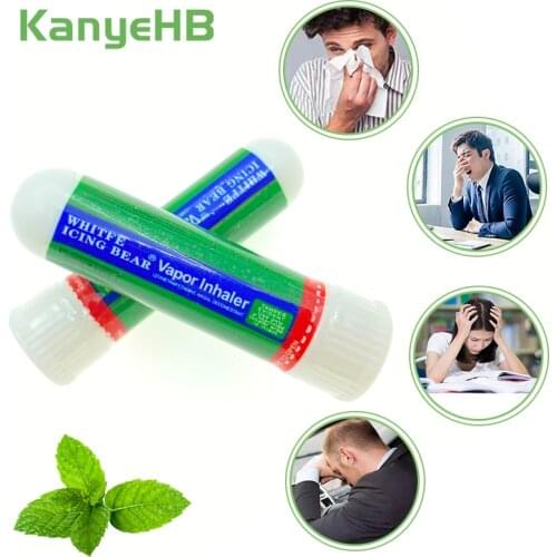 2pcs Nasal Essential Oil Mint Nasal Inhaler Refresh Cold Cool Headache Relieve Herb Ointment Rhinitis Cream Nose Massager A333
