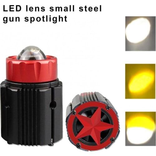 2Pcs DC 9-36V 15W Universal Super Bright Dual Color Car LED Headlight with Lens противотуманные фары farol de milha para