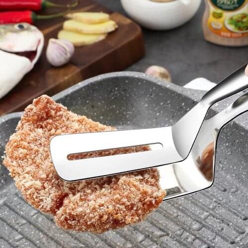 304 Stainless Steel Frying Shovel Clip Fried Fish Pizza Steak Shovels Home Kitchen Pancakes Fish Shovel Fork Tool New