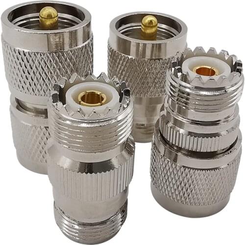 4Pcs/lot N Type Male Female Plug Jack to UHF PL259 SO239 Male Female Straight RF Coaxial Coax Adapter Connector