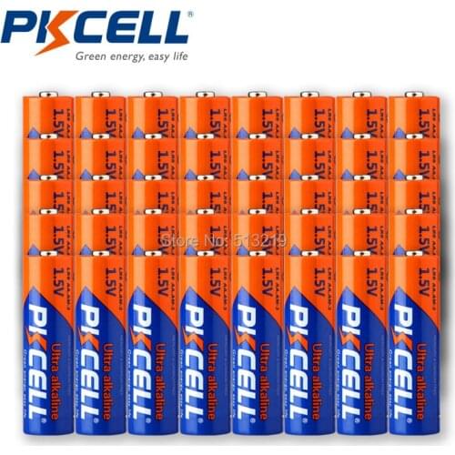 40PCS PKCELL AA Alkaline Batteries 1.5V E91 AM3 MN1500 LR6 For electric toys camera flash razors