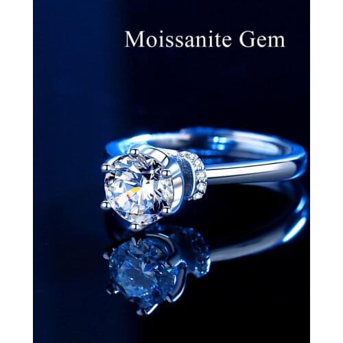 925 Sterling Silver Ring for Women Couple Wedding Ring Classic Moissanite Zircon Ring Resizable Bride Jewelry Accessories Gift