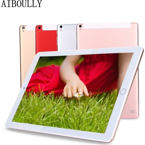 AIBOULLY 10.1 inch Phone Tablet Octa Core 4GB RAM 64GB ROM Android 7.0 OS Original Android 3G Phone Call Tablet GPS FM 8 9.7