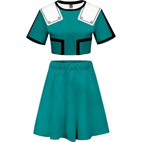 Anime My Hero Academia Boku no Hero Academia Himiko Toga JK Uniform Top and Short skirt suit Cosplay Costumes Suit All members
