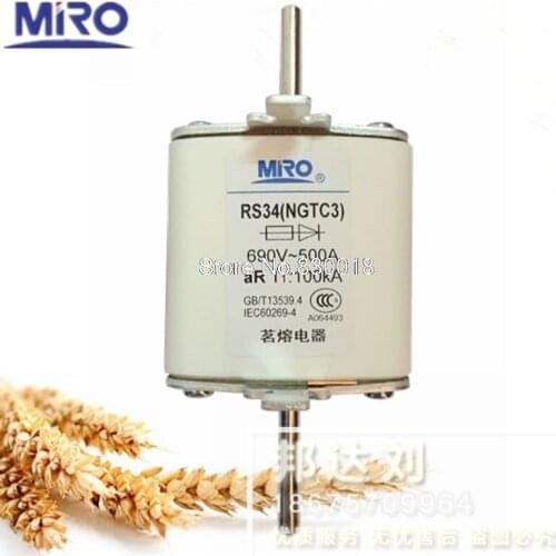 MRO Mingrong RS34 NGTC3 690 V/660 V AR500A Fast Fuse RS34-500A-5PCS/LOT