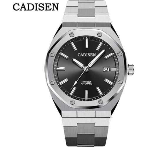 Mechanical Stainless Steel Men Watch CADISEN Automatic Classic Luxury Brand Clock JAPAN NH35A Movement Watch Men reloj hombre