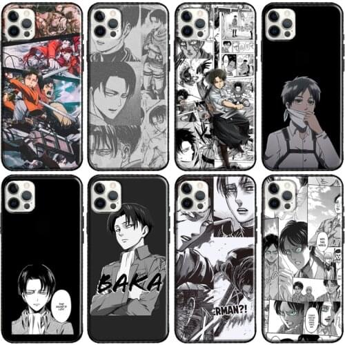 Attack on Titan Levi Ackerman Phone Case For Apple iPhone 11 Pro Max 12 mini X XR XS Max 8 7 Plus SE 2020 Cover Shell