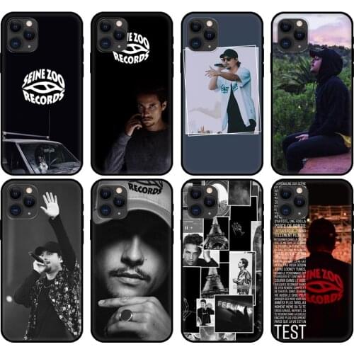 Black tpu case for iphone 5 5s se 2020 6 6s 7 8 plus x 10 XR XS 11 12 mini pro MAX back cover nekfeu rapper