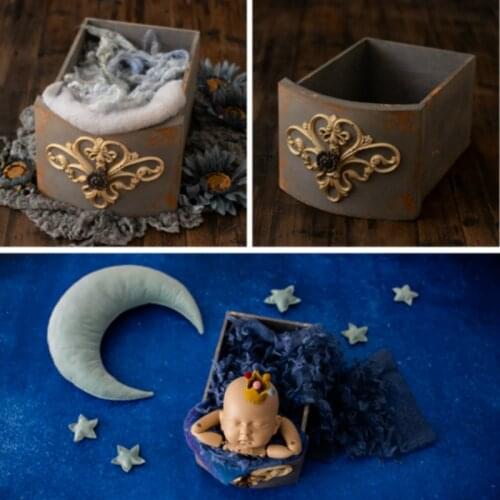 Baby Photography Props Retro Drawer Full Moon Baby Posing Container Newborn Shooting Accessories Poser Props New Type