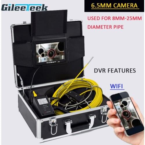 DHL FREE WP70C WIFI Pipeline Drain 6.5mm Video Camera with inspection scope support phone app view have DVR Features