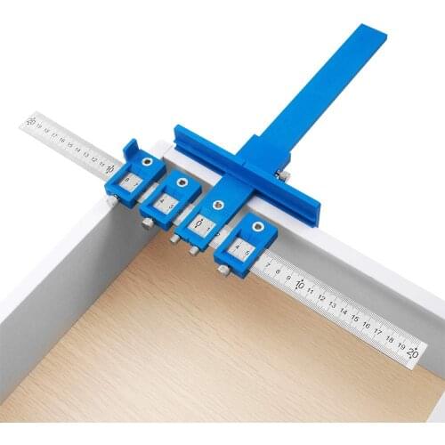 Power Tools Punch Locator, Drill Guide Sleeve Cabinet Hardware Jig,Template Wood Drilling Dowelling for Installation of Handles