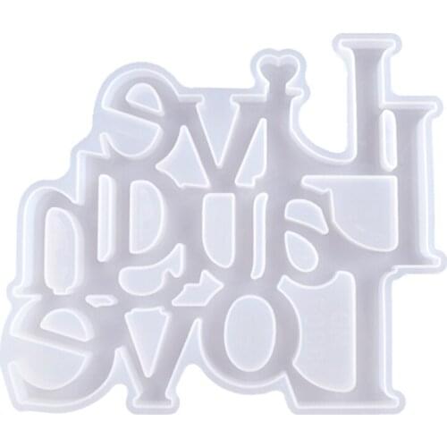 J60E DIY Resin Jewelry Casting Silicone Molds Love Alphabet Letter Shaped DIY Craft