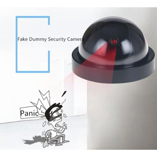 1PC Dummy Surveillance Camera Home Plastic Smart Indoor Outdoor For CCTV Camera Dome Fake Security With Flashing Red LED Light