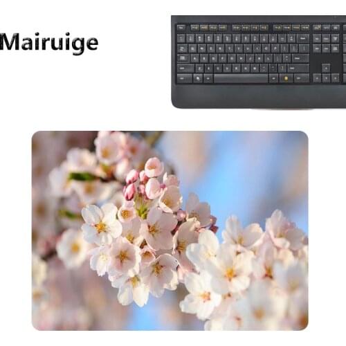 Mairuige cherry blossom mouse pad, beautiful flowers, rubber small size non-slip keyboard pad, home office desk pad