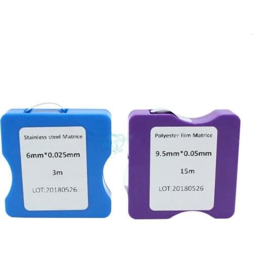 1pcs Dental Polyester Film Matrice Stainless Steel Matrix Bands Polishing Strips Dentistry Lab Equipment Dental Tools