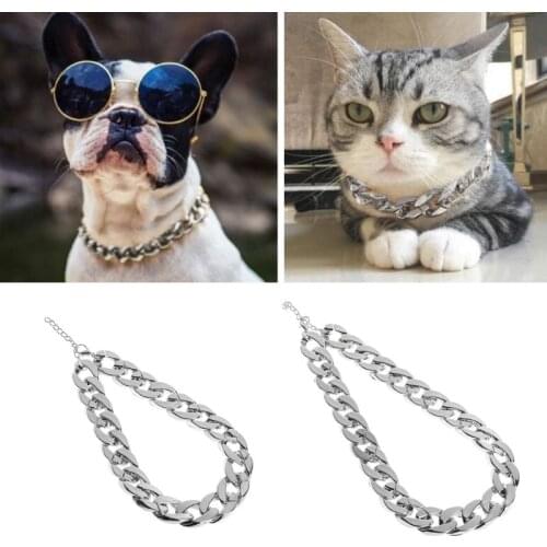 Fashion Necklace Thick Chain Pets Dog Jewelry Collar Neck Ring Pet Accessories