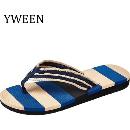 YWEEN New Summer Mens Slippers High Quality Beach Sandals Non-slip Zapatos Hombre Casual Shoes Slippers Wholesale