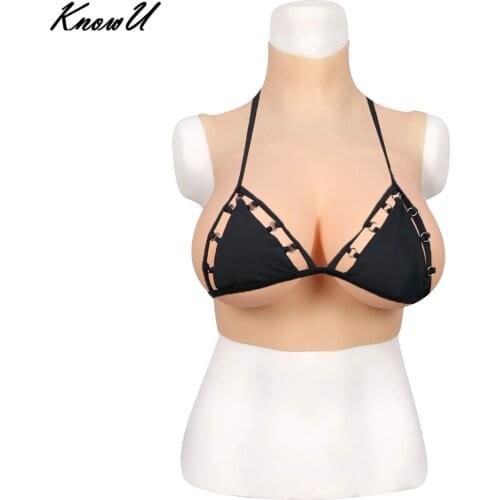 KnowU Dragqueen Fake Tits E Cup Silicone Breast Forms Shemale Boobs Enhancer transgenres travesti транссексуалов трансвестит