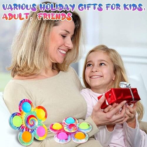 New Novelty Finger Fidget Squeeze Toy 5 Sides Anti Stress Spinning Adult Kids Funny Flip Finger Toys Birthday Present Fidget Toy