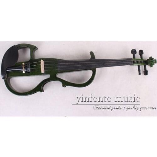 New black 4 string 16'' Electric Viola Silent Powerful Sound Case Bow white color Solid Wood Body