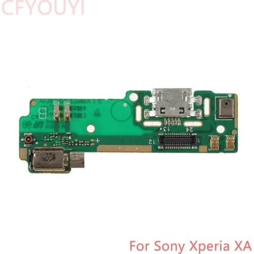 Original USB Charging Port Charger Dock Connector Vibrator Microphone Mic Circuit Board Flex Cable For Sony Xperia XA