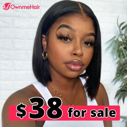 Bob Wig 13x5x2 T Part Lace Front Human Hair Wig Short Bob Lace Front Wig Bone Straight Cheap Human Hair Wigs For Black Women