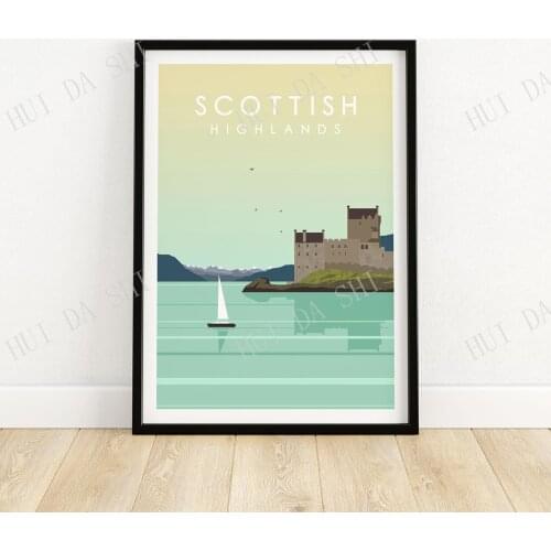 Scottish Highlands Print | Wall Art Poster | Scotland Travel Poster | Minimalist Artwork | Gift Idea