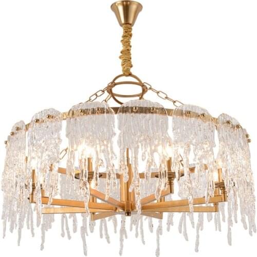 Postmodern Led Pendant Lights Luxury Living Room Dining Room Suspended Lighting Glass Hotel Restaurant Bedroom Hanging Light