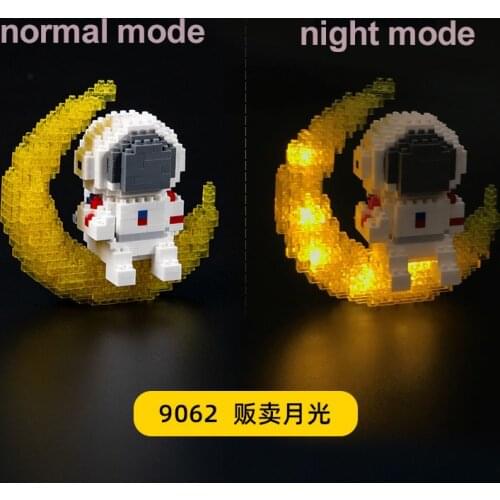 Earth animal dog Space Station Saturn Rocket Building Blocks City Shuttle Astronaut Figure Man Bricks Set Children Toys Gift