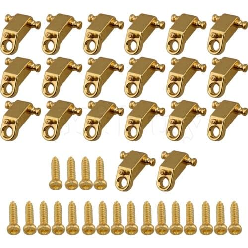Yibuy 20xString Retainers Roller String Trees Gold w/Screw for Electric Guitar