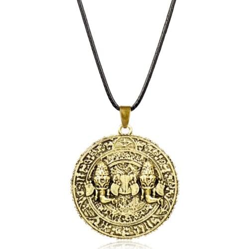 Dongsheng Hip Hop Jewelry Game Uncharted Necklace For Men A Thieds End Coin Pendant Necklace Rope Chain Game Souvenir Gift