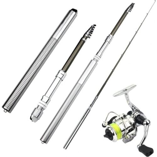 1m Fishing Rod Anti-slip Portable Mini Outdoor Fishing Spinning Pole for Sea Fishing