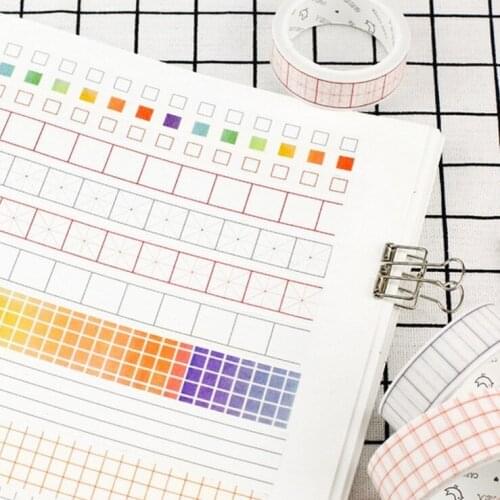 1pcs To be done grid Washi tape Japanese accounting decoration stickers can tear no trace