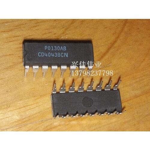 10PCS New original authentic CD4043BCN DIP-16 4 three-state RS latch flip-flop