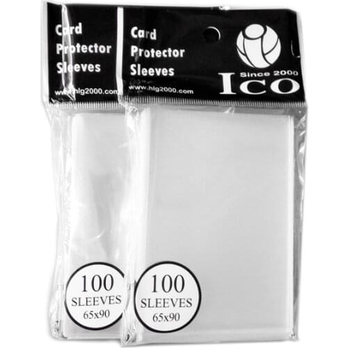 100pcs/pack Card Sleeves Protector Magic of Three Kingdom Football Star ID Bank Protective Transparent Sleeves Card 65*90mm