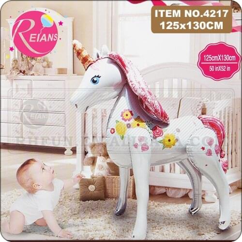 130CM Huge 3D cartoon Unicorn Birthday Party horse Decorations Supplies Wedding Engagement Childrens Day Foil Balloons globos