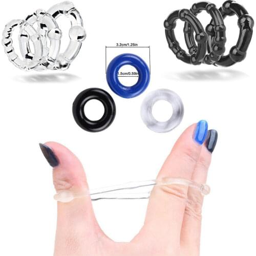 3Pcs/Set Silicone Durable Penis Ring Ejaculation Delay Cock Ring Lasting Erection Cockring Male Adult Erotic Sex Toys For Man