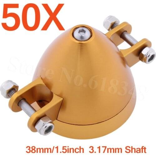 50pcs 38mm 1.5inch Alloy Folding Prop Spinner 3.17mm Motor Shaft With Adaptor 6mm RC Airplane Parts
