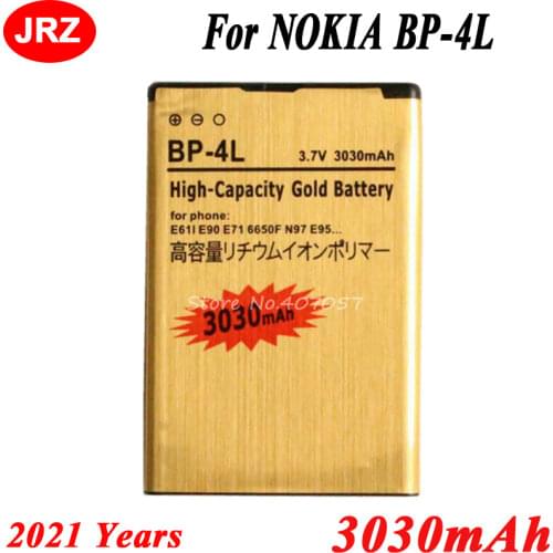 BP-4L Gold Battery for NOKIA N97 E61i E63 E90 E95 E71 6650F N810 E72 BP4L Bateria Accumulator 3030mAh