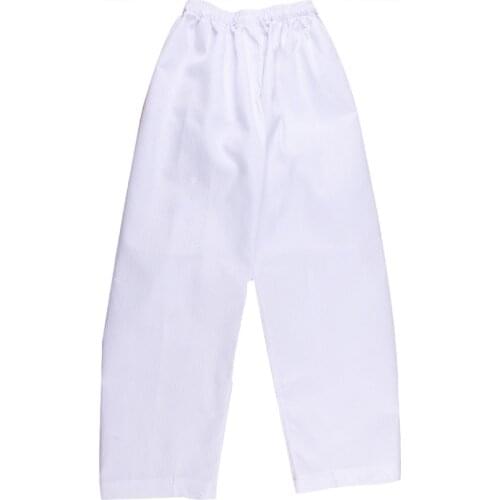 White Taekwondo Pants Dobok Tae kwon do Uniforms Karate fighting Pants Professional Taekwondo Trainers White Clothing kids adult