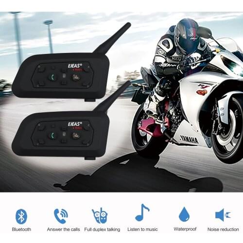 1200M Bluetooth Intercom Motorcycle Helmet Interphone Headset Motorcycle StereoWaterproof Wireless Bluetooth High-power Headset